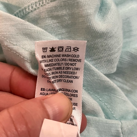 NWOT- Gaiam light blue top - Picture 4 of 5